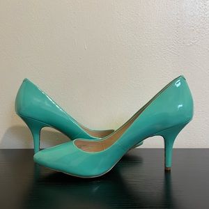 INC Women’s Aquamarine Leopard Bottom Pumps